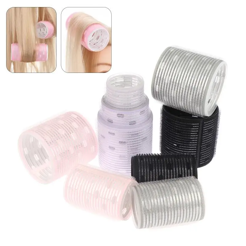 8Pcs Bangs Styling Roller Set Aluminium Silver Core Self Grip Hair Curlers for DIY Volume Easy Hairdressing view 2