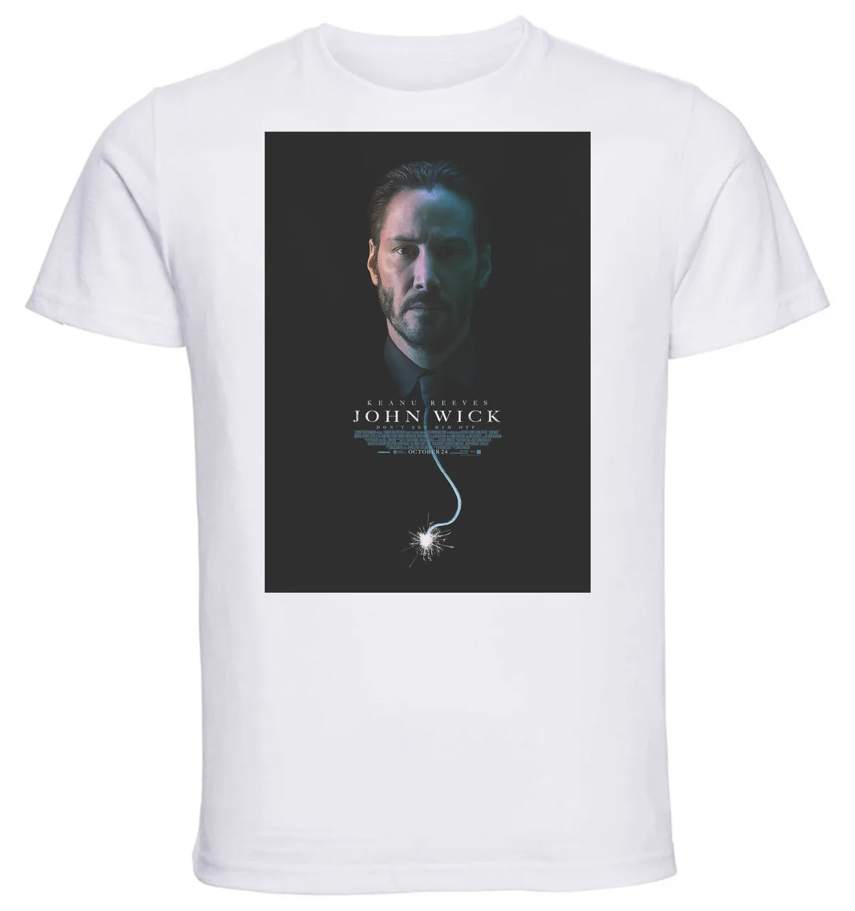 T-shirt Unisex White John Wick Playbill Variant 2