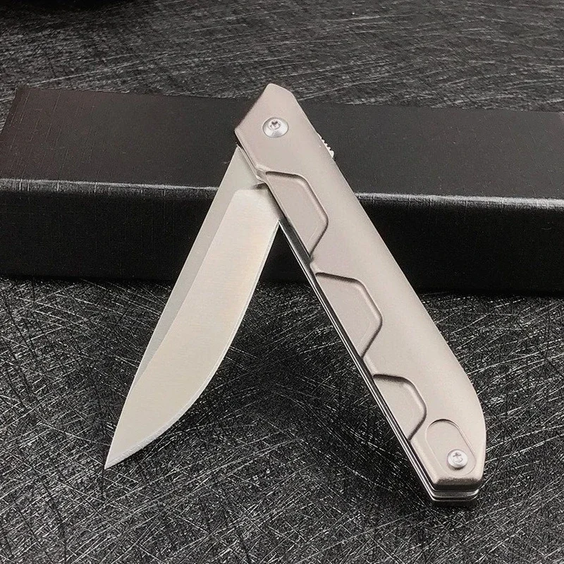 FERRUM المحمولة البرية بقاء الصيد القتالية EDC سكين D2 شفرة التخييم في الهواء الطلق سكين للفرد مقبض ألمونيوم سكينة فاكهة