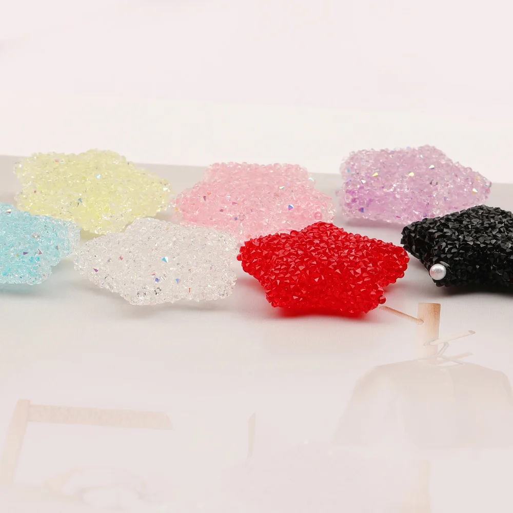 التخليص 50 قطعة 29*29 مللي متر DIY حبة/يدوية الصنع/شكل نجمة/يدوية الصنع/تأثير حجر الراين/نتائج ومكونات المجوهرات/خرزة أكريليك #3