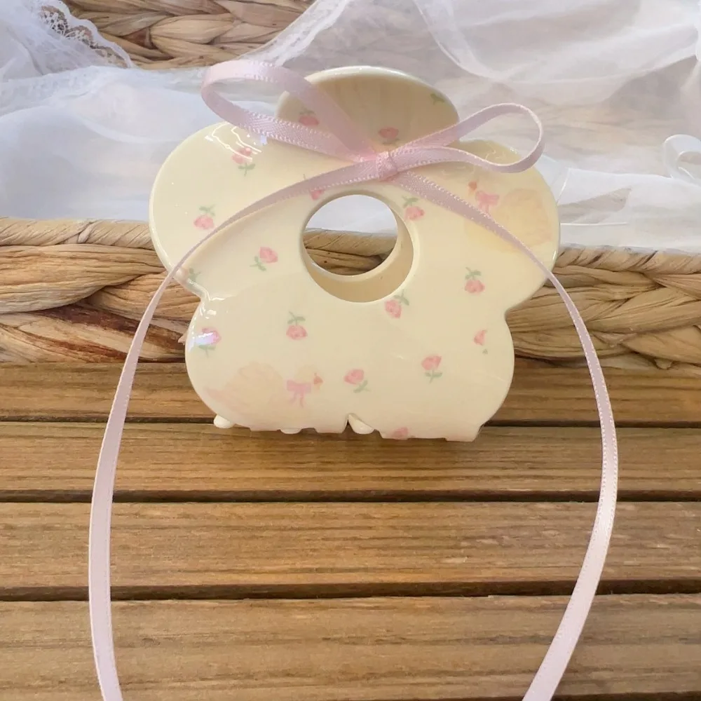 مشبك مخلب شعر بشريط مربط للفتاة ، مسكة بموجة أكريليك ، طراز الباليه ، مشبك مخلب الأسيتات