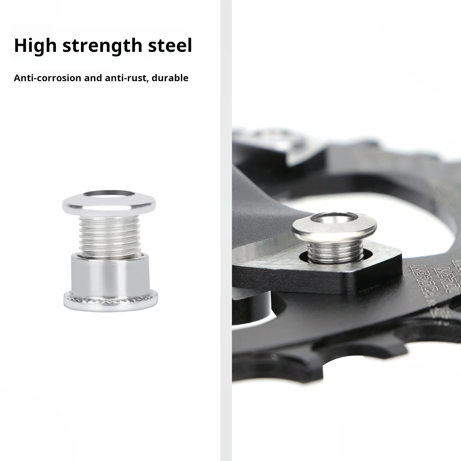 MEROCA 4PCS Bicycle Crankset Disc Nail Single Plate Nail/Double Plate Nail 6.5mm/8.5mm Mountain Bike Road Bike MTB Screws Bolts