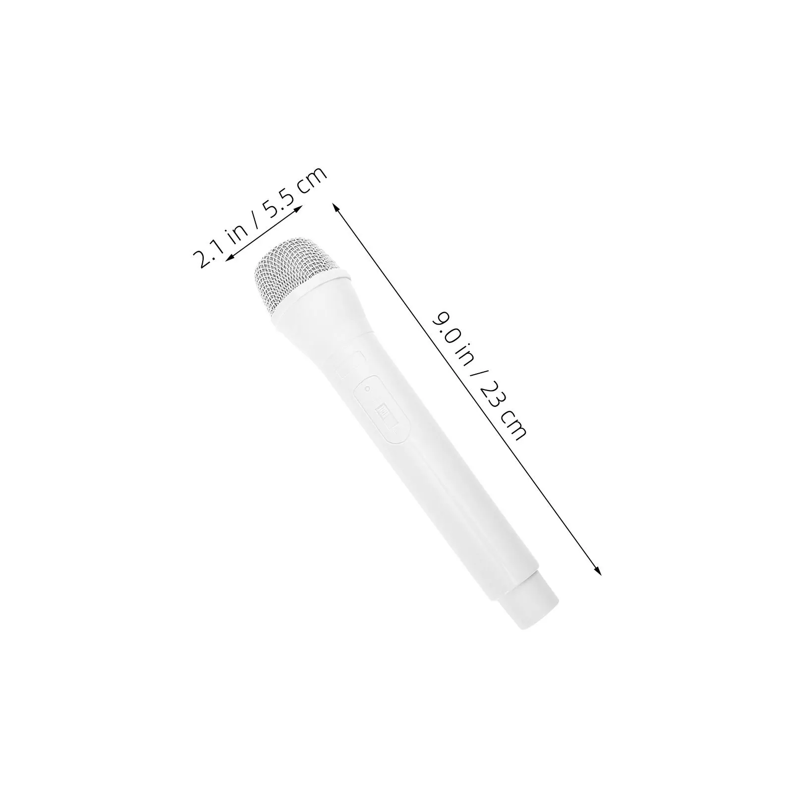 Microfono realistico in plastica per bambini da 2 pezzi per boost di espressione creativa e incollaggio per la famiglia, divertente microfono finto