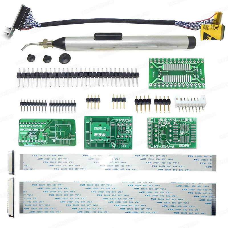 In stock 2026 RT809H universal ic flash Programmer + 31 adapters with cables EMMC-Nand +Suction Pen