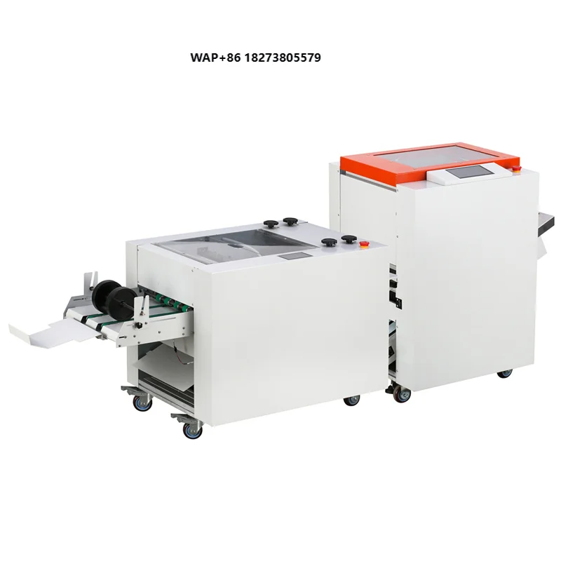 Automatic 480AT and 286 booklet makers for binding, folding and cutting a 3-size booklet maker with trimmer