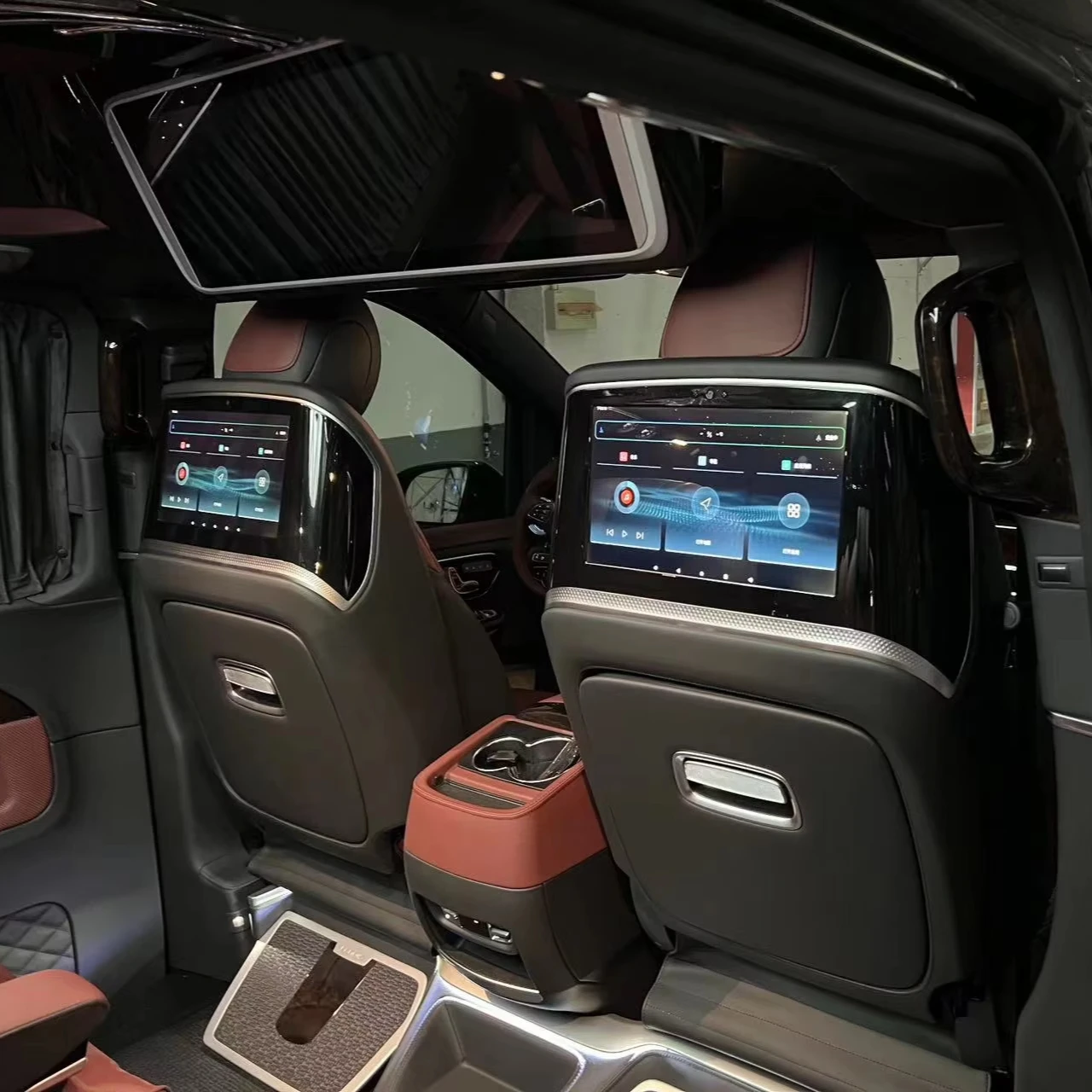 

Роскошный автомобильный складной поднос для спинки сиденья, стол Vito, аксессуары для обновления интерьера с монитором для W447 V-Class