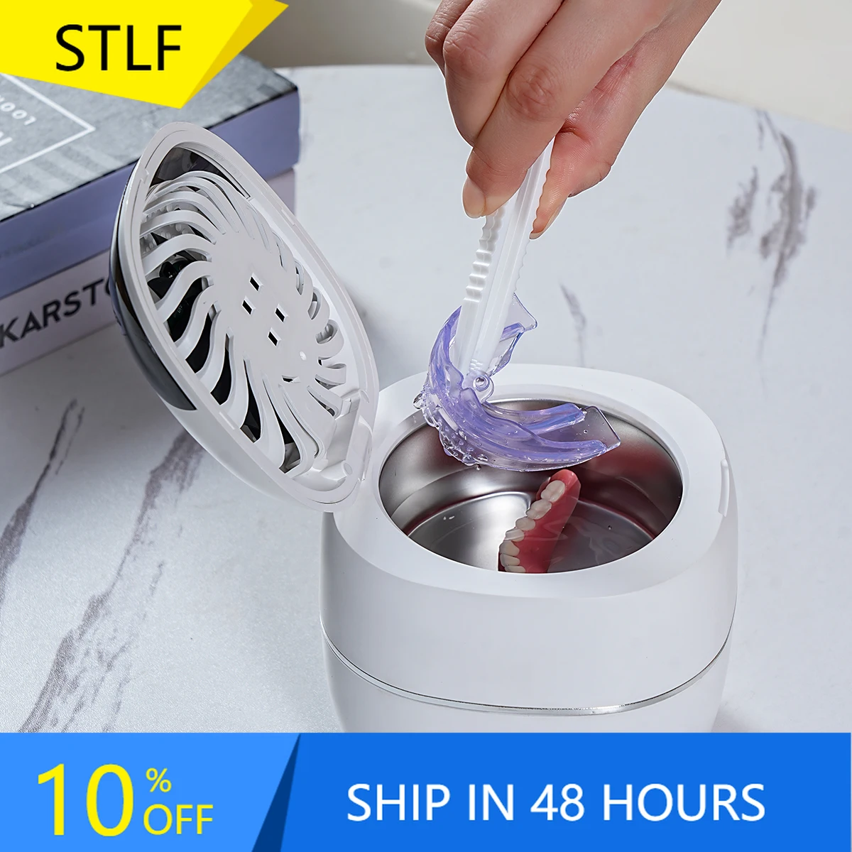 

STLF New Portable Ultrasonic Cleaner Jewelry Retainer Cleaning Machine Ultrasonic Cleaners With UV and Fan