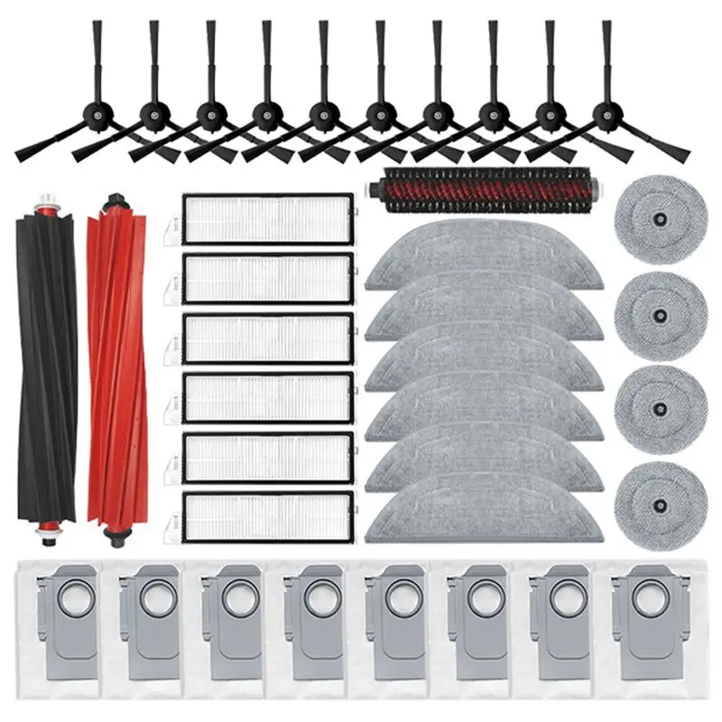 

Запчасти и аксессуары ABBZ для Roborock S8 MaxV Ultra: роликовая и боковые щетки, HEPA-фильтр, салфетка для влажной уборки, мешок для сбора пыли