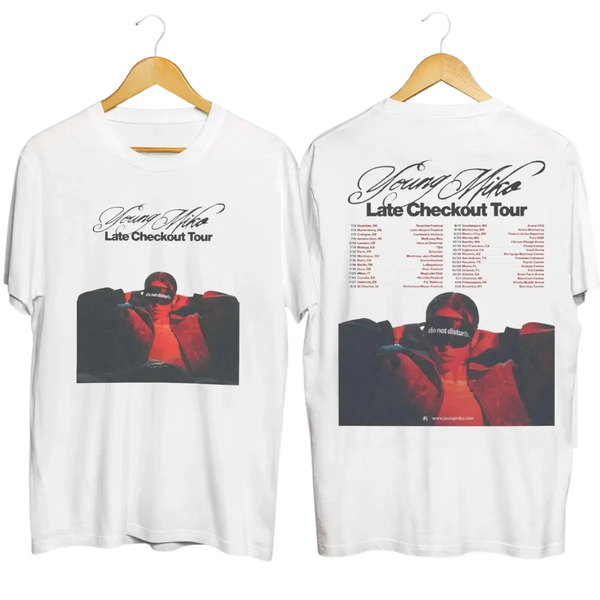 Camiseta de la gira Late Checkout 2026 de Young Miko, nueva mercancía, 100% algodón, unisex, para hombre y mujer, estilo Y2K, informal, para fans de la música latina, ropa urbana
