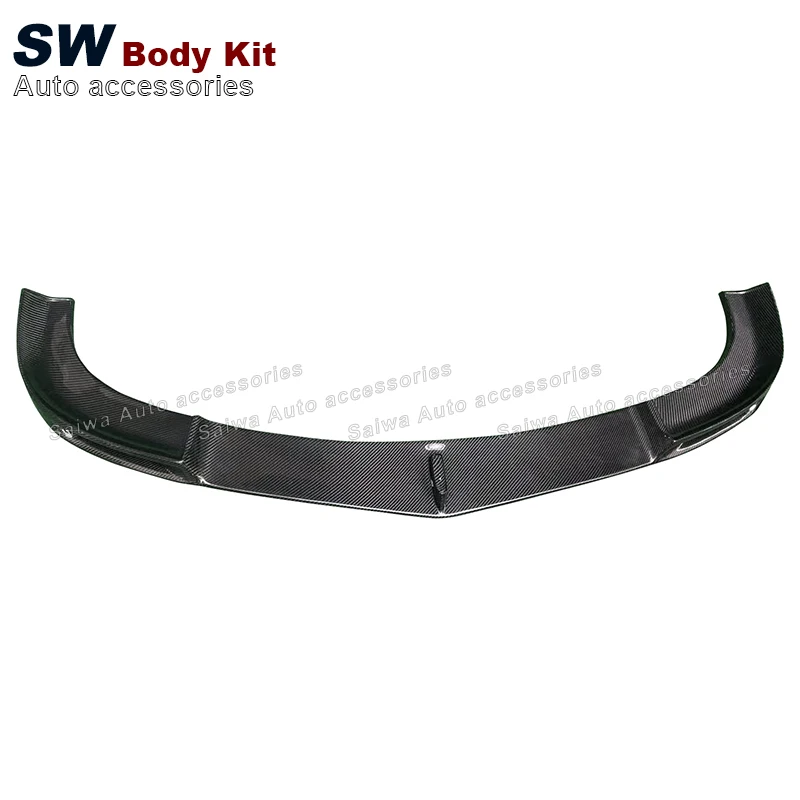 Carbon Fiber V-Style Front Lip for Mercedes-Benz C-Class W204 C220 C260 Sport C63 AMG Front Bumper Lip Splitter Chin Front Scoop