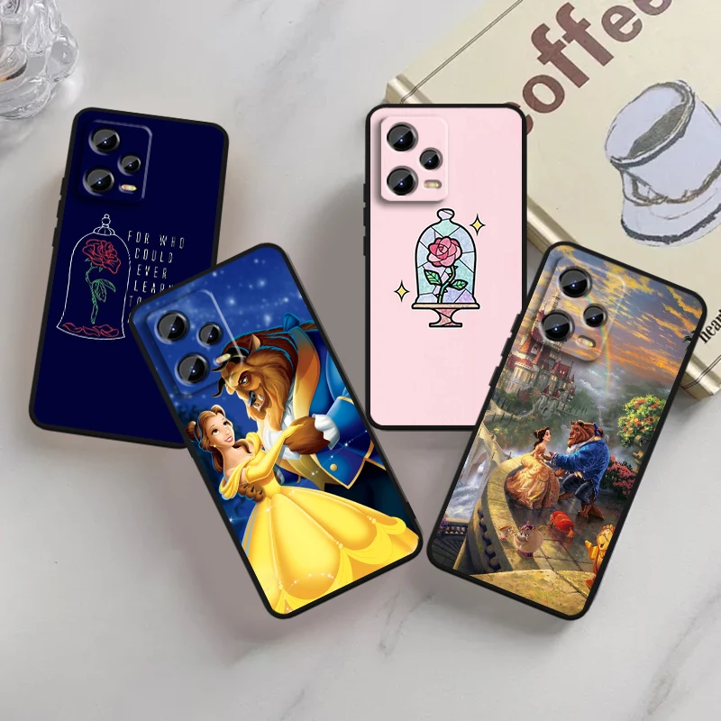 Beauty And The Beast For Xiaomi Redmi Note 13 12R 12 12S Turbo 11 11T 11S 10 10S Pro Plus 5G Black Funda Phone Case