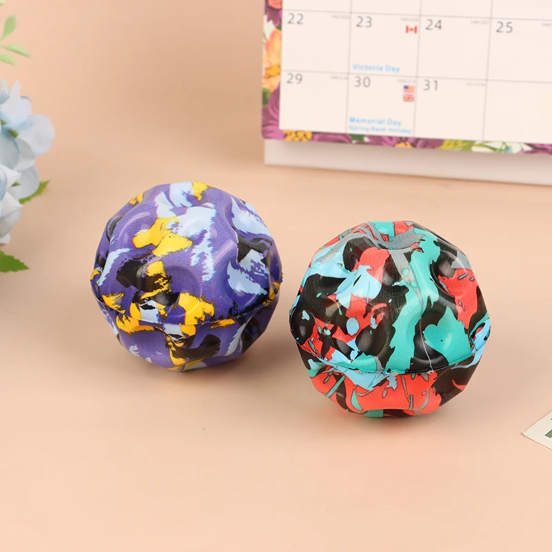 Hole Ball Soft Bouncy Ball Anti-fall Moon Shape Porous Bouncy Ball Kids Indoor Toy Ball