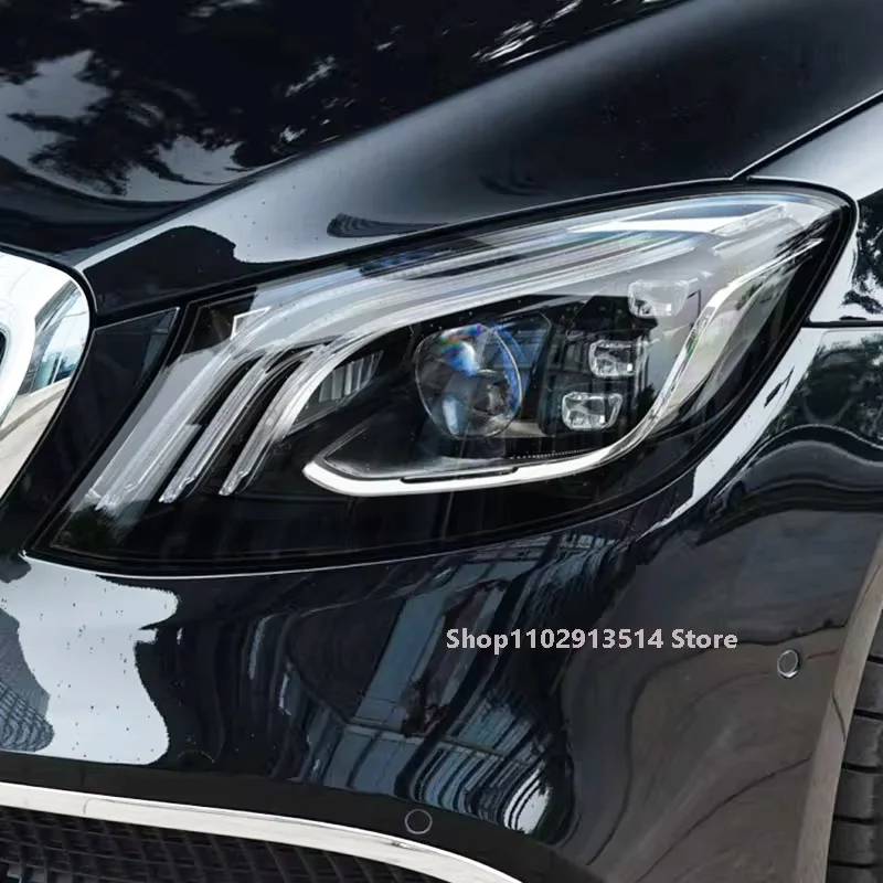 

For Benz Maybach S 2015-2020 Car Headlight Protective Film Automobile Vinyl Restoration Transparent Black TPU Sticker