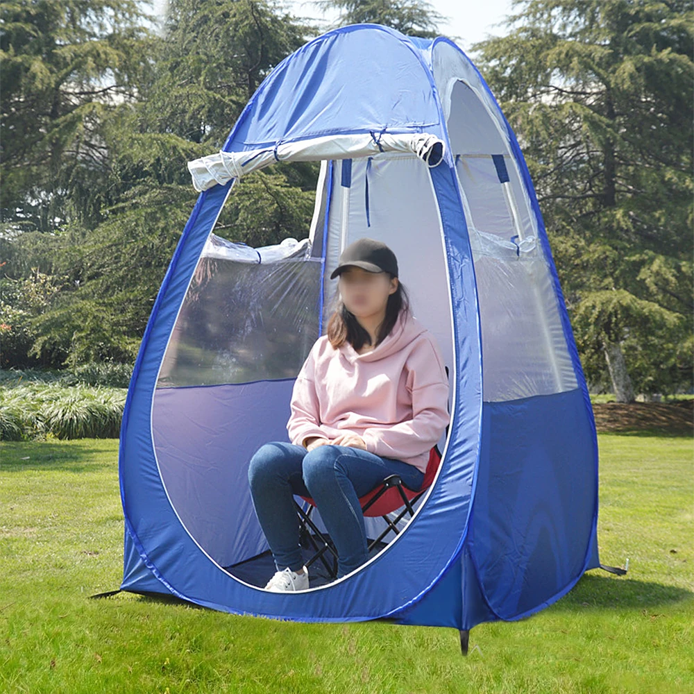 Portable Outdoor Fishing Tent UV-protection Tent Pop Up Single Tent Automatic Instant Tent Rain Shading Tent Windows