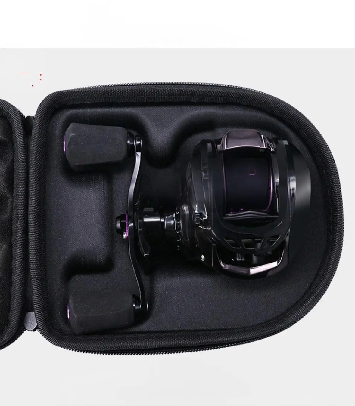 HTMCK Baitcasting Reel Case, Right Hand Fishing Reel Storage Box, EVA Hard Shell Waterproof Shockproof Portable Reel Pouch gallery 4