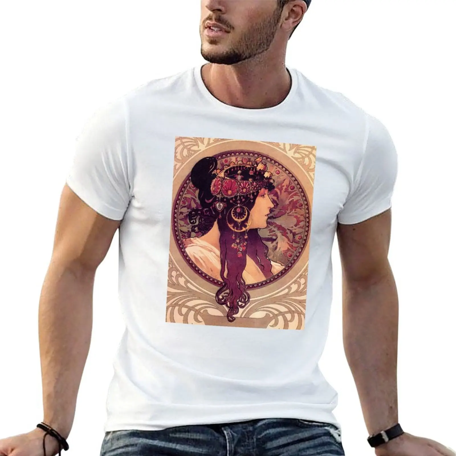 

Alphonse Mucha 00 T-Shirt man t shirts for men t shirt man cotton man t shirt heavy cotton T-shirt