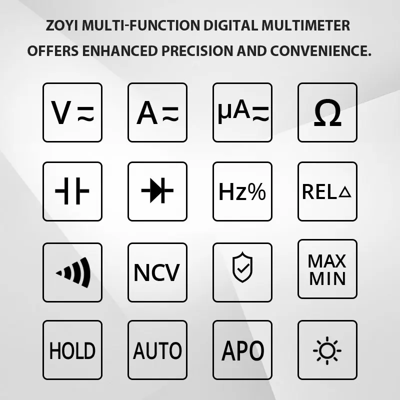 ZOYI ZT-303 True RMS Digitalmultimeter 4,5-stelliges Vollbereichs-Anti-Burn-Digitaldisplay Elektriker-Smartmultimeter – Detail 2