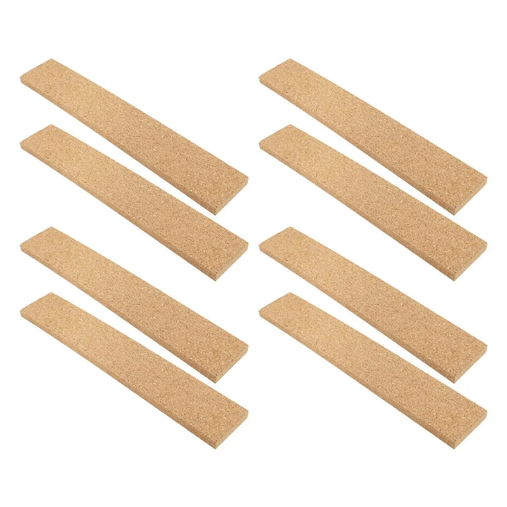 Cork Memo Board Strips 8 Piece Frameless Natural Bulletin Bars for Office Home Menu Photo Wall Display