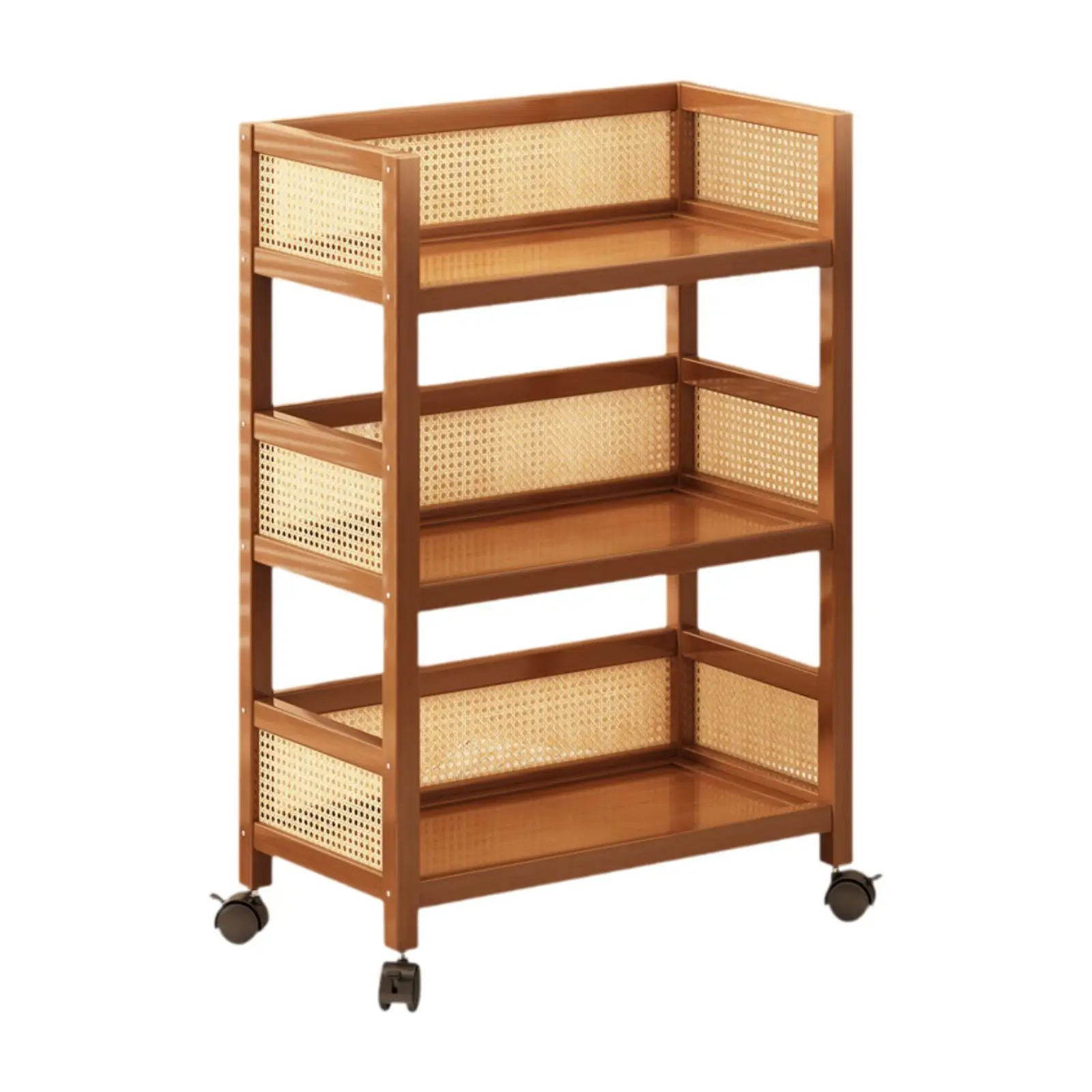 

Mobile Utility Cart Fruits and Vegetable Holder Rolling Book Cart for Garage