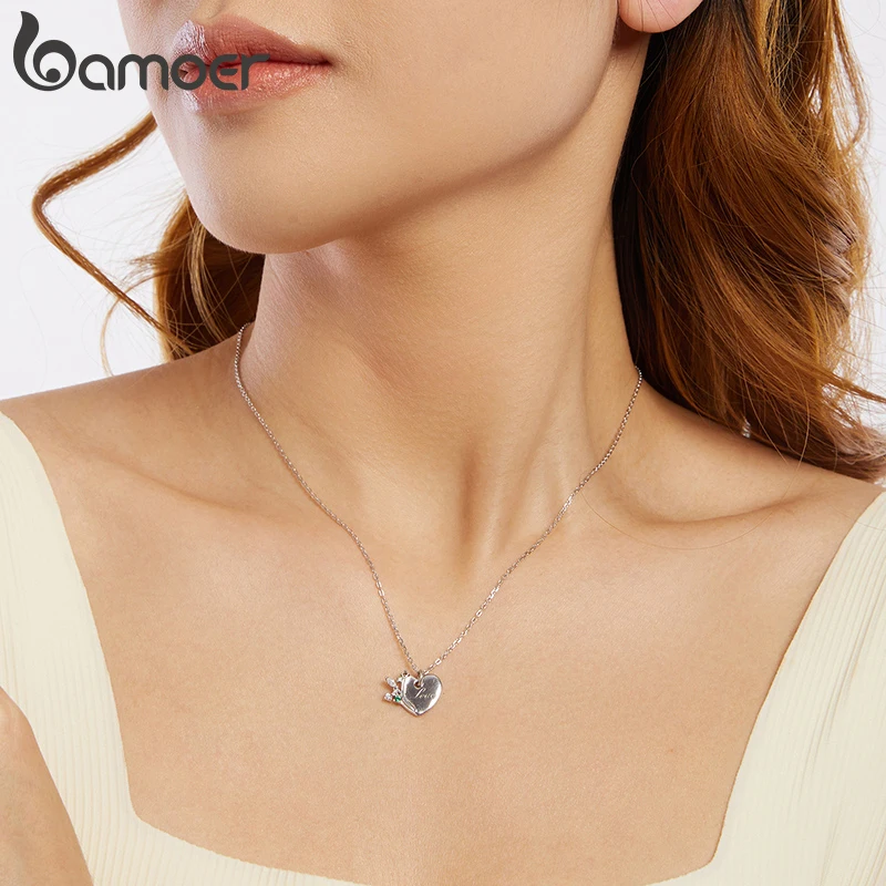 باموير 925 فضة شجرة الحياة قلادة لهدايا عيد ميلادها مجوهرات الأزياء للنساء أمي زوجة BSN420