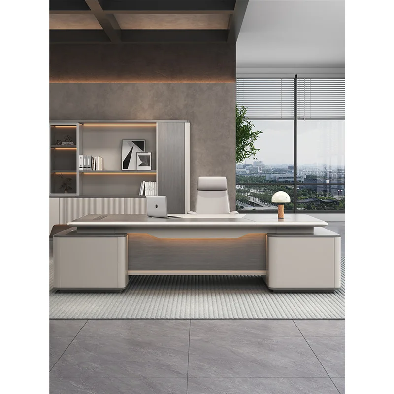 

Легкий роскошный офисный стол и стул Boss, комбинация простого современного менеджера, большой одиночный лидер президента