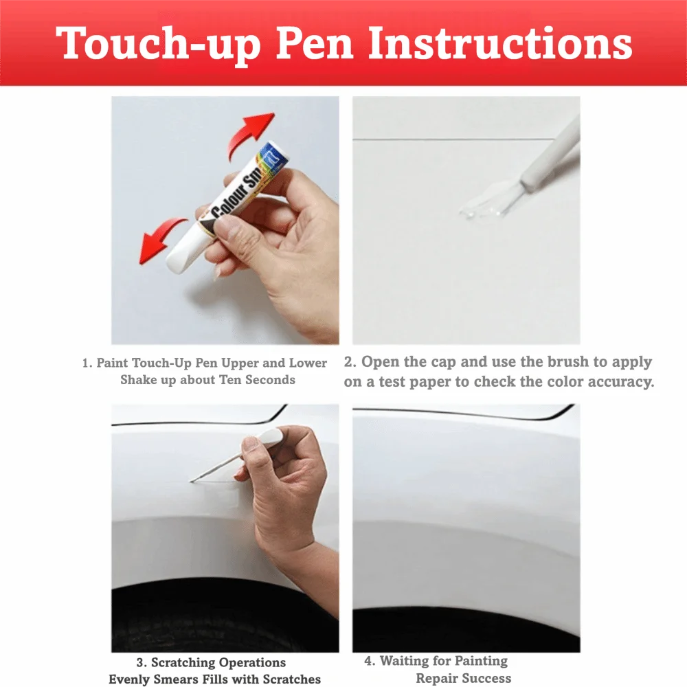 عالي اللمعان الطلاء اللمس حتى فرشاة مزيل مقاوم للماء خدش إصلاح فرشاة حشو 7 ألوان الإطارات فرشاة الطلاء تصفيف السيارات