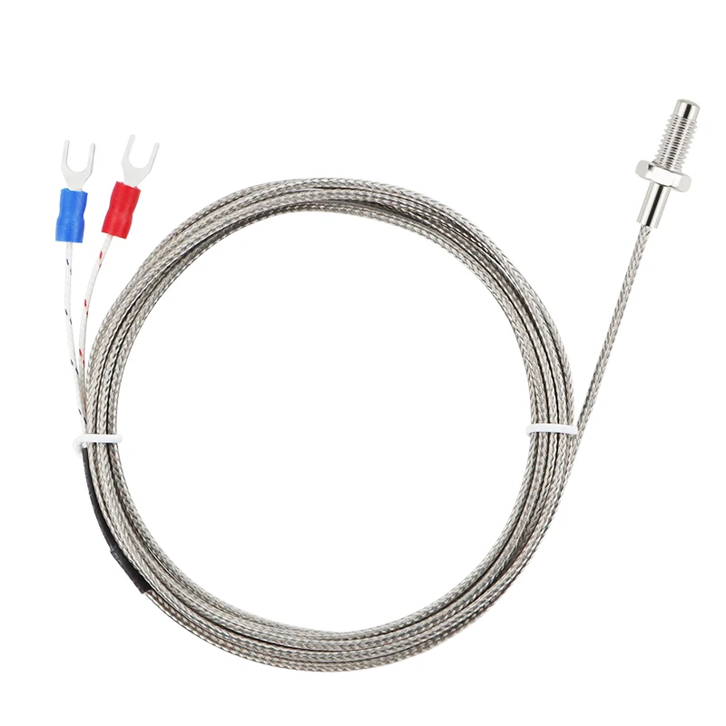 1M/2M/3M K Type Thermocouple Control Thread M6 Screw Probe Temperature Sensor Temperature Controller 0-400C Sensor Probe