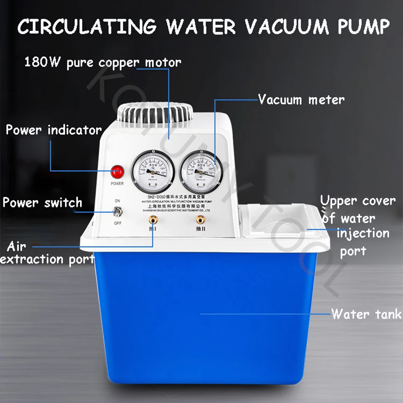 

Small Water Circulating Multi-purpose Vacuum Pump 220V 180W Laboratory Dedicated Circulating Pump Lab Equipment