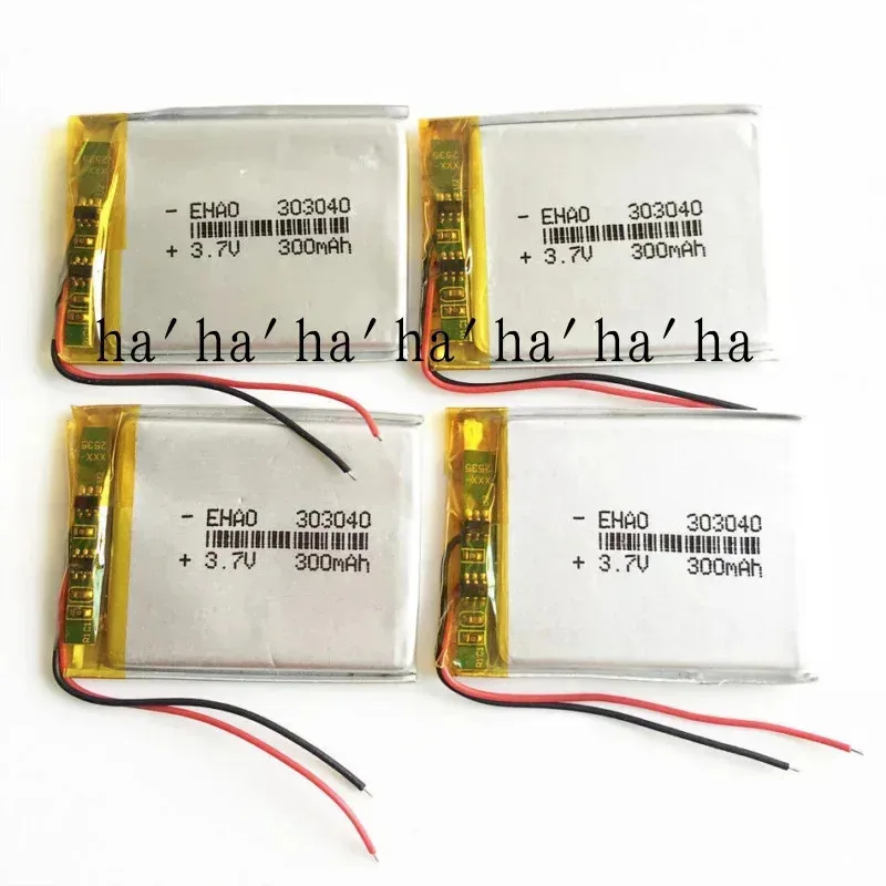 4 x 300mAh 303040     3.7V Li-po Polymer Rechargeable Battery for Mp3 Radio GPS PAD JM