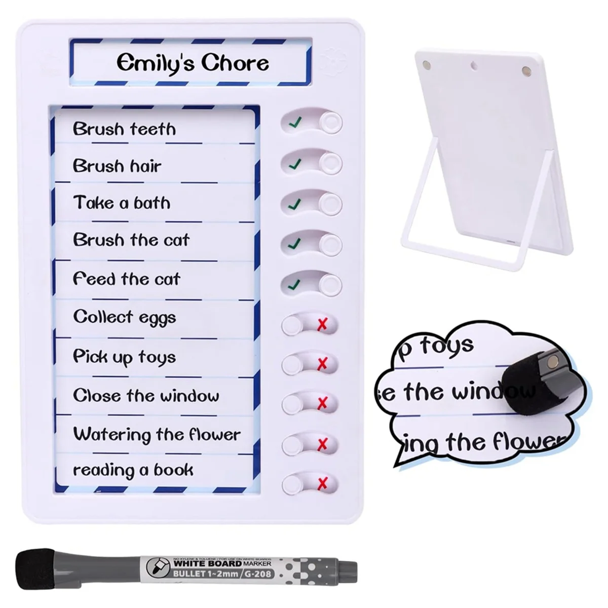 Erasable Chore Chart for Kids,Reusable to Do List Board My Chores Magnetic Dry Erase Board