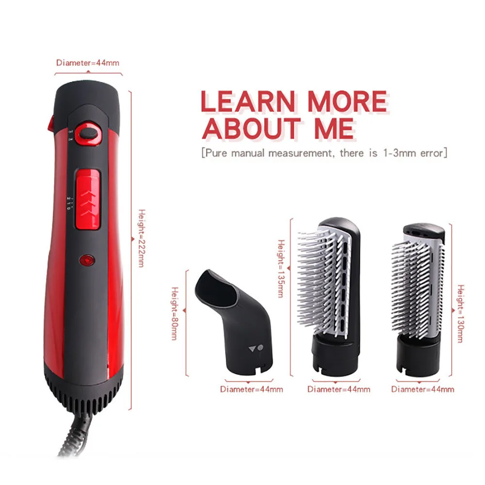 Elektrische Haardroger Kam Stijltang 2 Snelheid Blower Hot Air Brush Anti-Strijken 3 In1 Salon Multifunctionele curler Styling Gereedschap