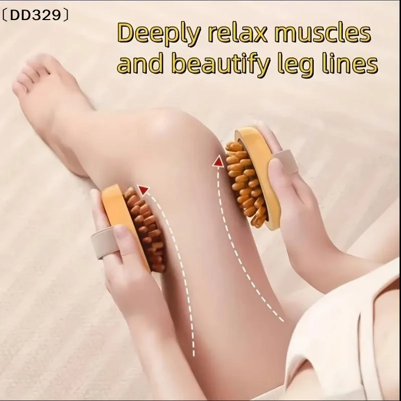 Brown Massage Brushes For Body Meridian Home Beauty Salon〔DD329〕