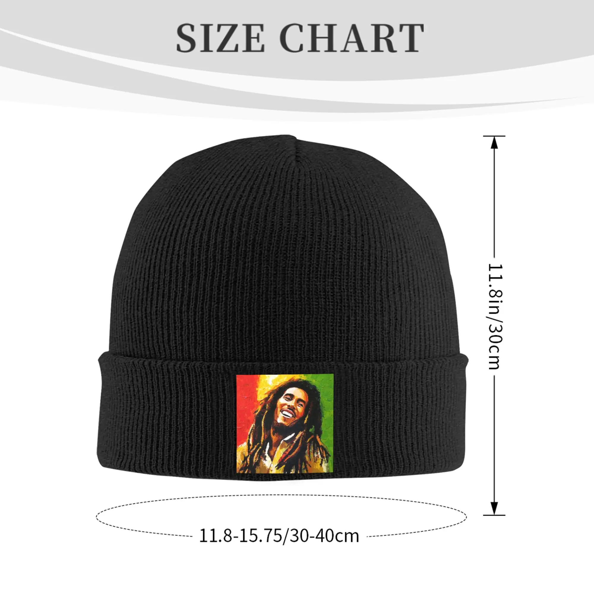 Custom Jamaica Reggae Rock Bob Marley Bonnet Hats  Cool Knitting Hat For Men Women Winter Warm  Skullies Beanies Caps