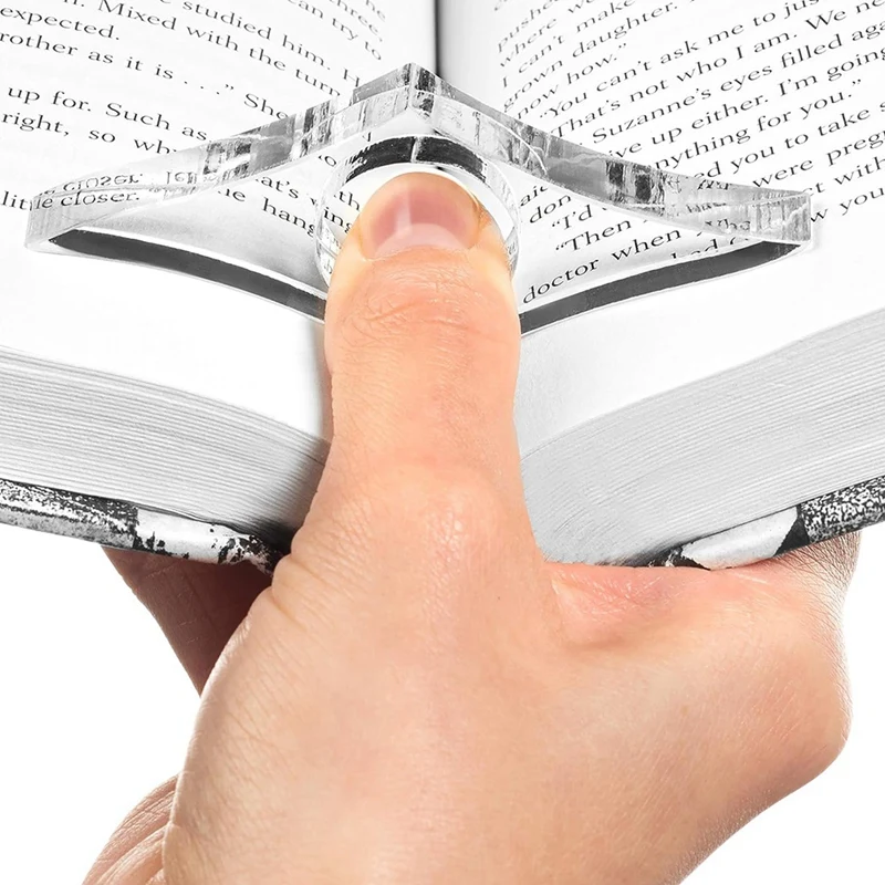 Clear Page Spreader Thumb Ring Page Holder - Transparent Thumb Bookmark - Reading Accessories