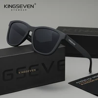 KINGSEVEN gafas de sol de moda para mujer, gafas redondas Retro de lujo para hombre, gafas informales con montura grande UV400, gafas polarizadas antideslumbrantes