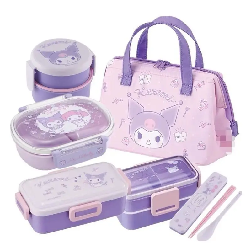 

Sanrio animation peripheral thermal bag cartoon portable Kurome refrigerated fresh-keeping lunch bag bento lunch box bag gift