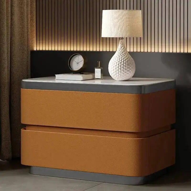 Multifunctional House Nightstands Comfortable End Industrial Connected Bedside Table Full Marriage Modern White Furniture T50CG