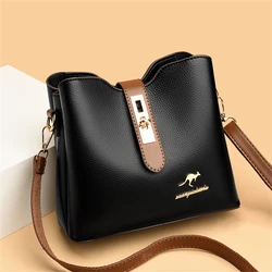 3 Layers Women Bag Luxury Designer Shoulder Crossbody Bag for Female 2022 Trend Handbag Purses High Quality Soft Leather Tote