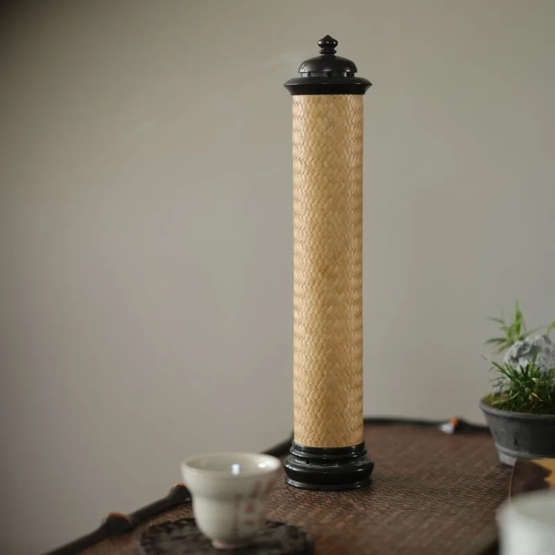 Bamboo incense burner, ebony, , incense burner, incense accessories