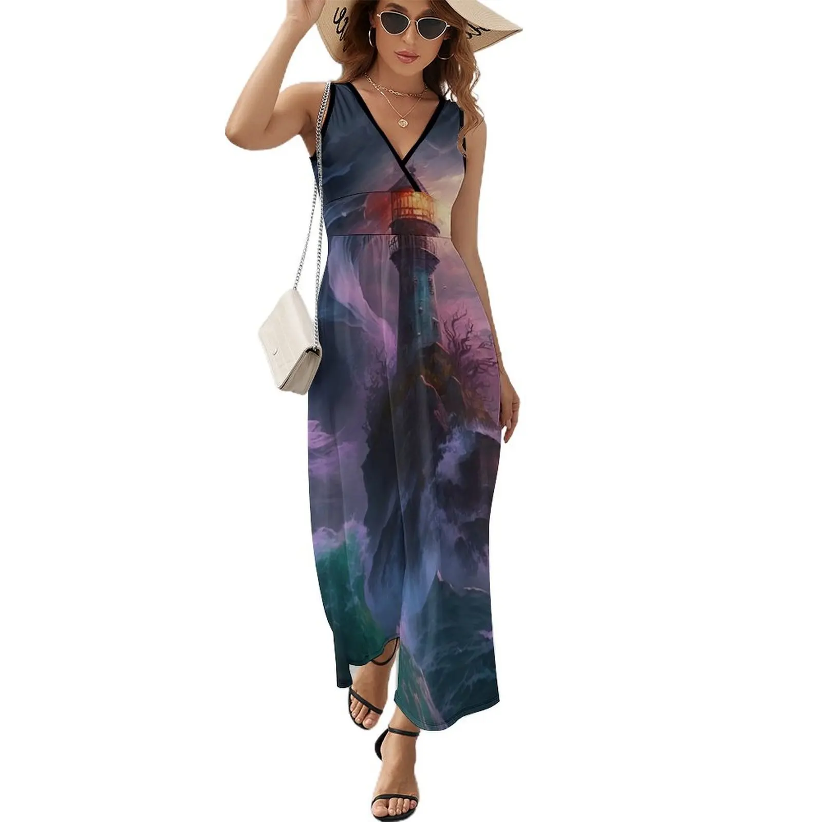 

Lovecraftian Lighthouse of Madness Sleeveless Dress summer dress korean women summer women's dress 2024 women summer 2024