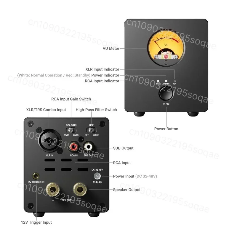A20 MONO Hi-Fi Mono Pure Post Amplifier, Fully Balanced Design, Built-in PFFB