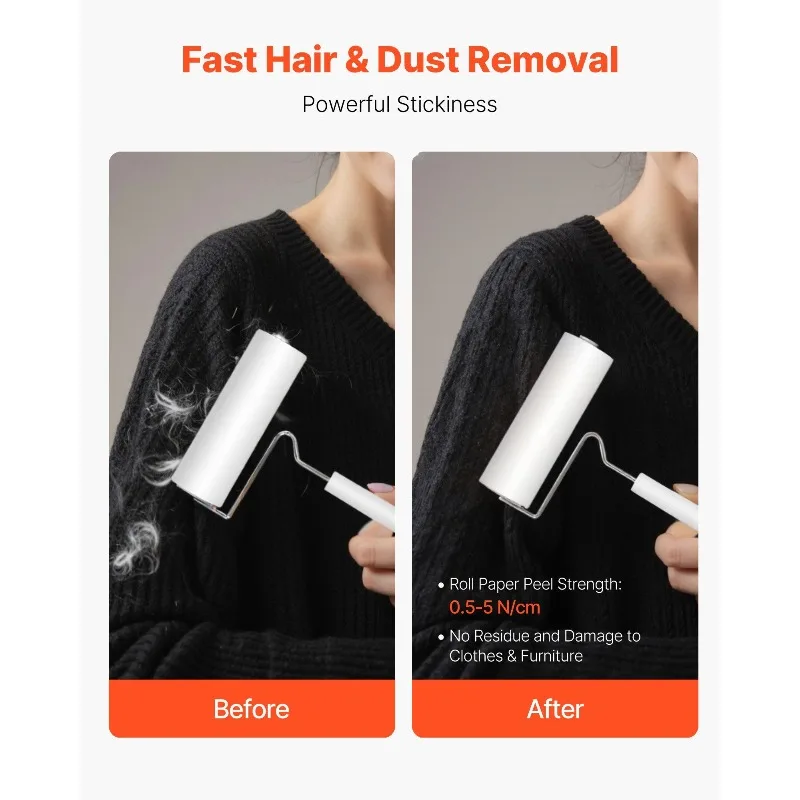 Sticky Lint Roller, 3 Pack Large Pet Hair Rollers Remover Set, 270 Sheets Extra Sticky Lint Roller with Upgraded Handle,