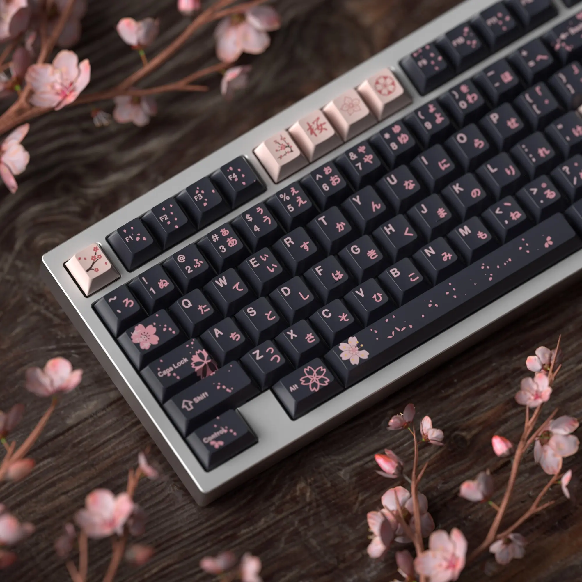 JKDK Ink Cherry PBT Keycaps Cherry Profile Dye-Sub for 68 75 87 980 104 Mechanical Keyboard