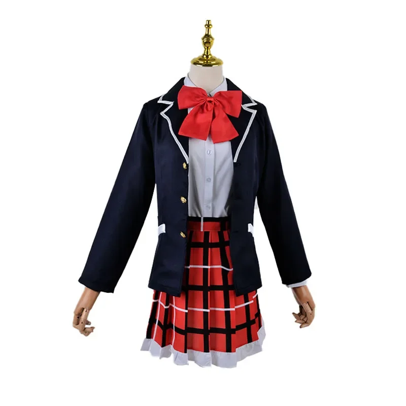 Anime Love Chunibyo Other Deluvoltage Cosplay pour femme adulte, jupes, costume, uniforme, Halloween, Gelultraviolet, Tokyo Anashi, Rikka, Deomori, Sanae