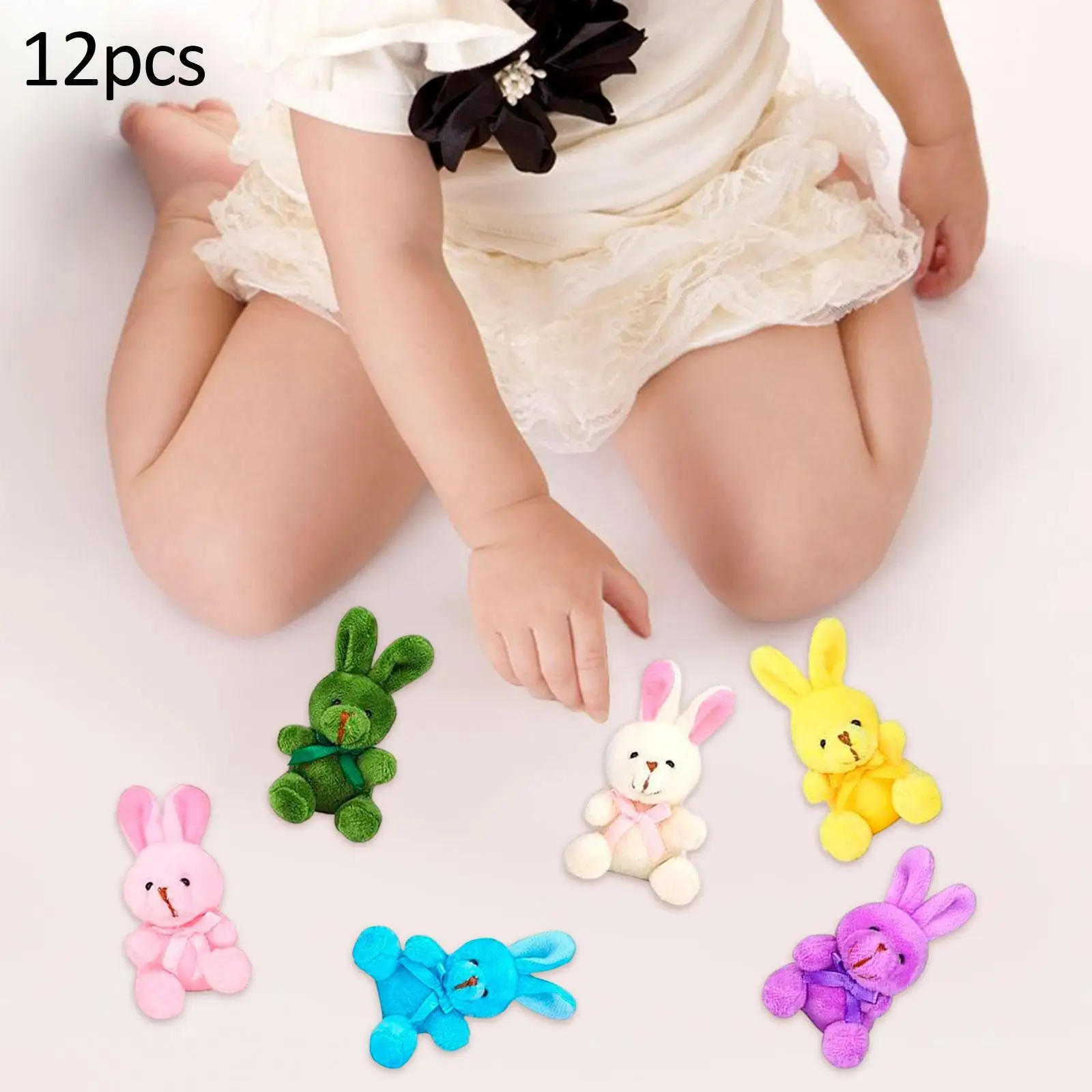 

Plush Bunny Toys Easter Egg Fillers Kids Gift Stuffed Animals Rabbits Bulk