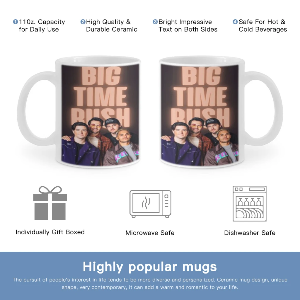 

Big time rush Classic Movie Free shipping Ceramic Cup Coffee Oatmeal Breakfast Cup Creative Personality Mug