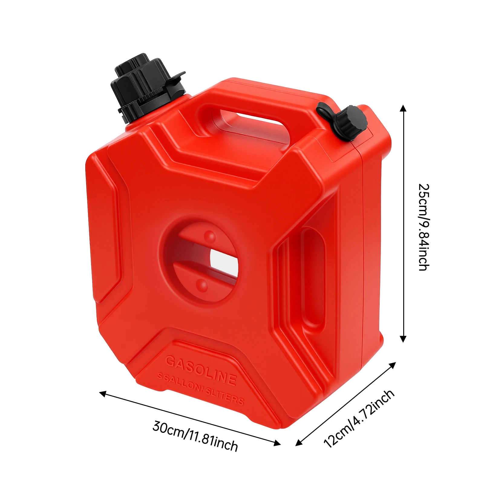 Portable 1.3 Gallon Gas Fuel Tank Container, Diesel Gasoline Storage Tank for Cars, Motorcycles, Outboard Motors