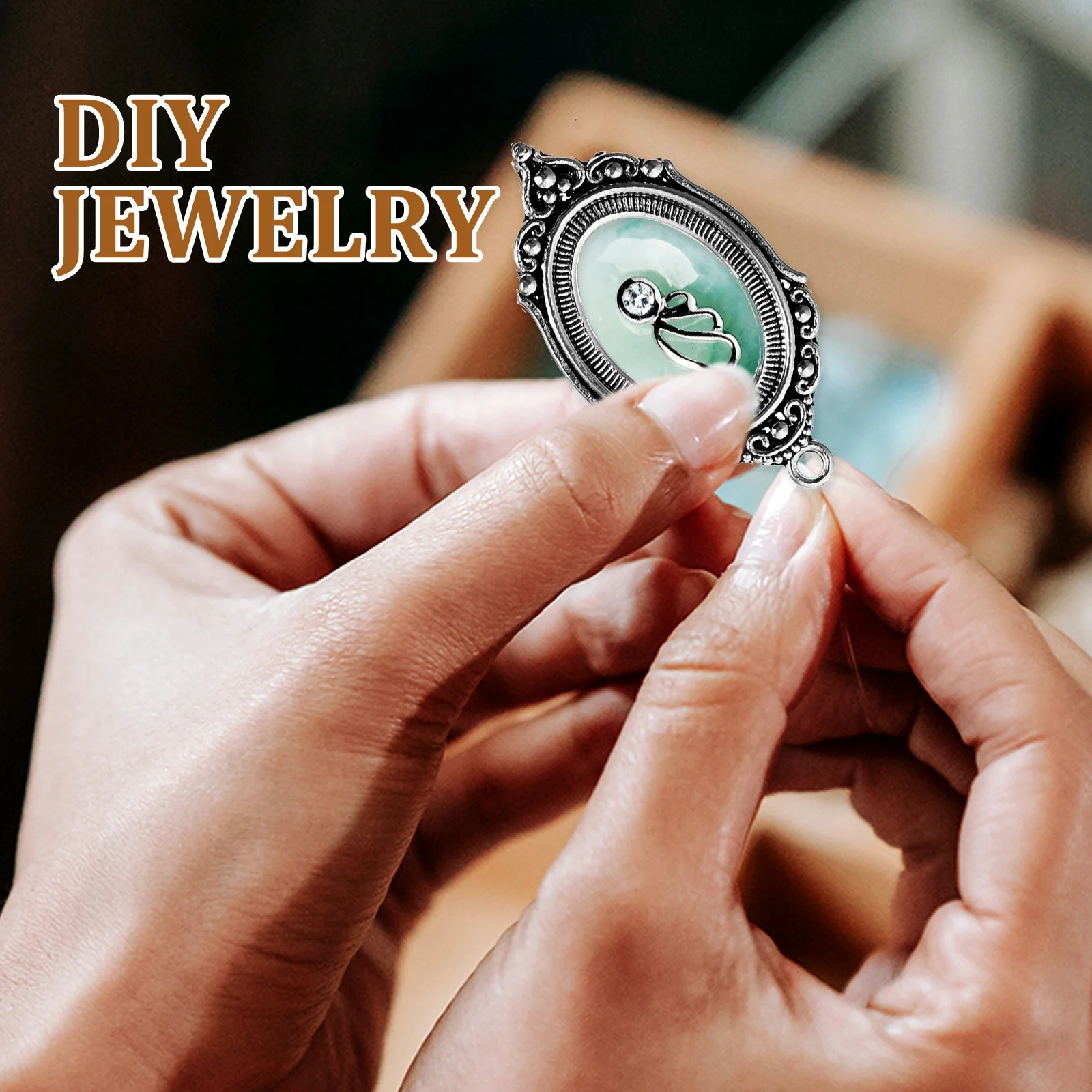 

21 Pcs Alloy Jewelry Pendant Bezel Trays Blank Oval Settings Great DIY Gifts Vintage Style Photo Charms Craft Material