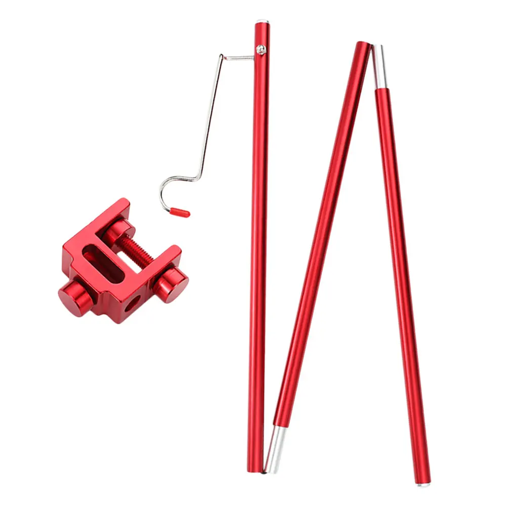 

Aluminum Alloy Mini Lamp St Red Single Hook Portable Folding Camping Hiking Fishing Tool Outdoor Use Lightweight Design