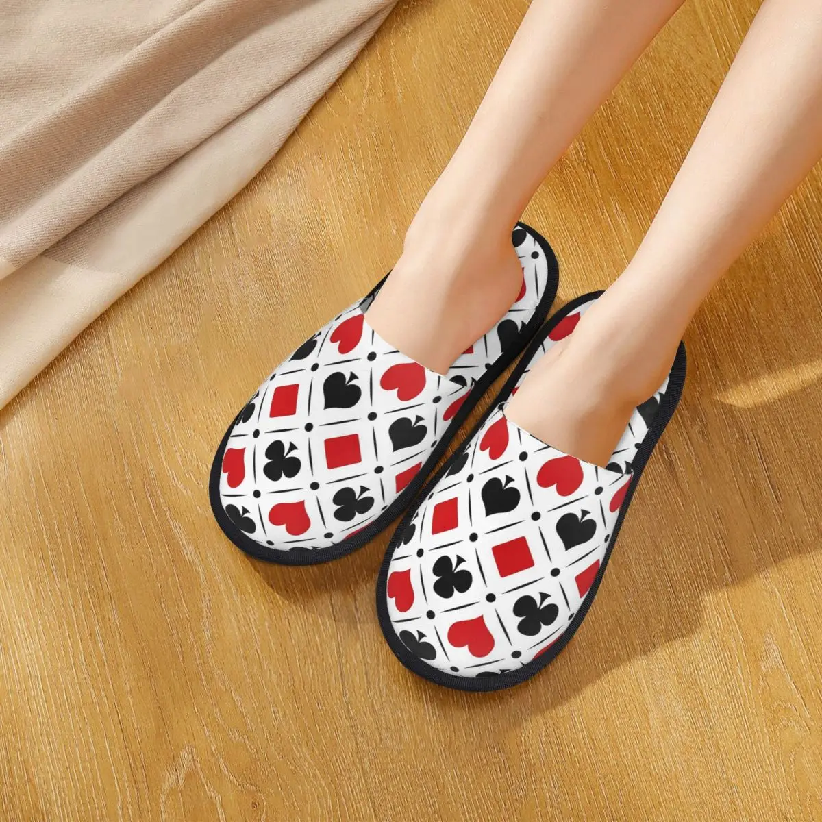 custom-playing-card-suits-symbols-poker-slippers-memory-foam-warm-soft-women-house-slipper-indoor-cozy-shoes